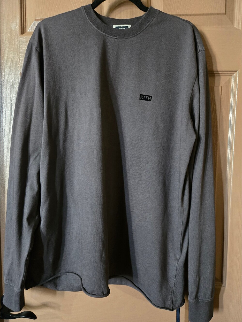 Kith Men's Crewneck LS in Charcoal
